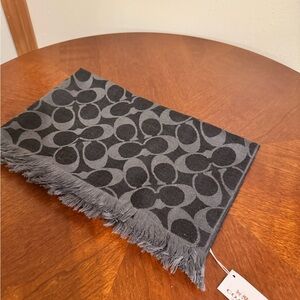 Coach Gray and Black Signature Wrap